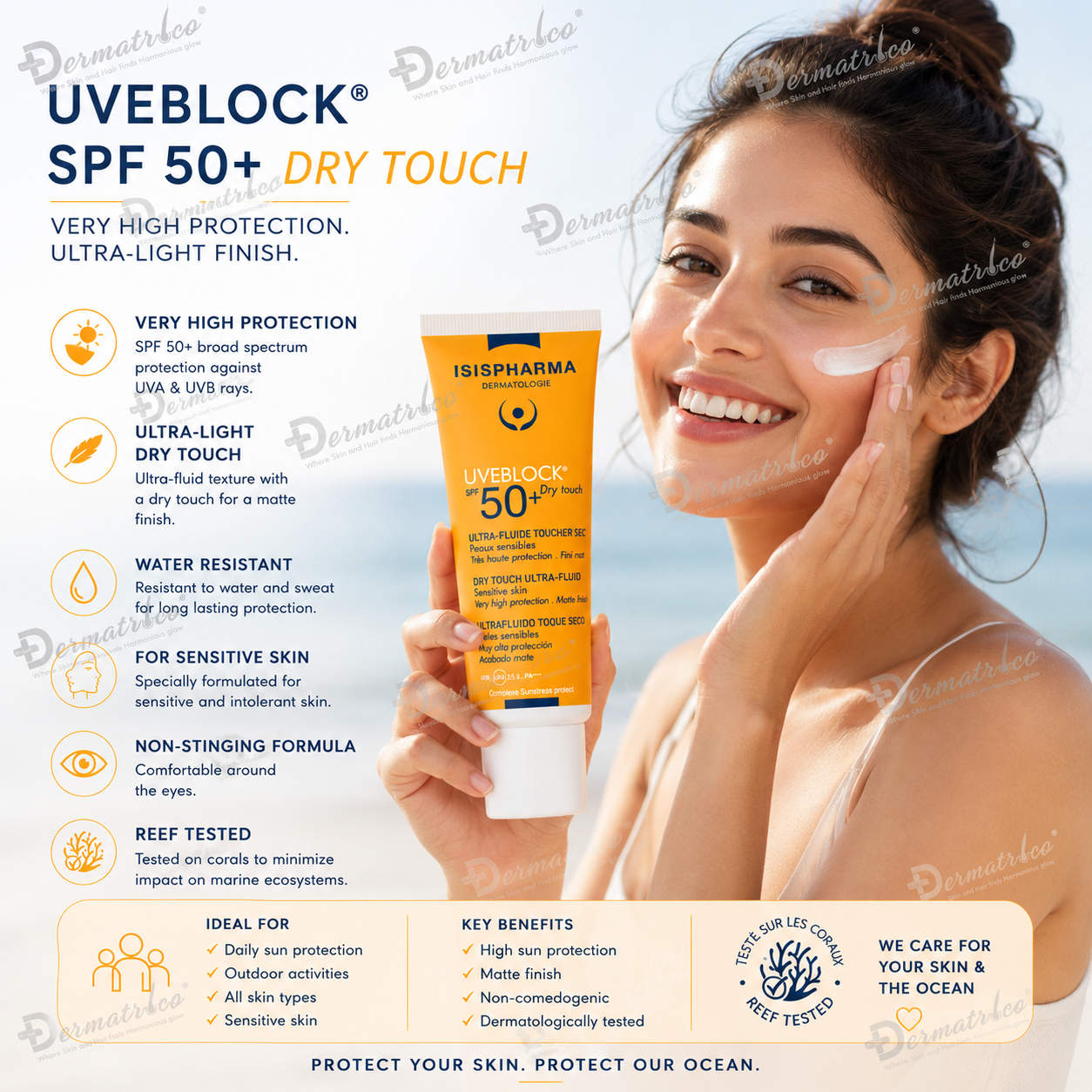 Isispharma UVE Block Dry Touch Invisible Fluid Sunscreen SPF 50+ PA++++