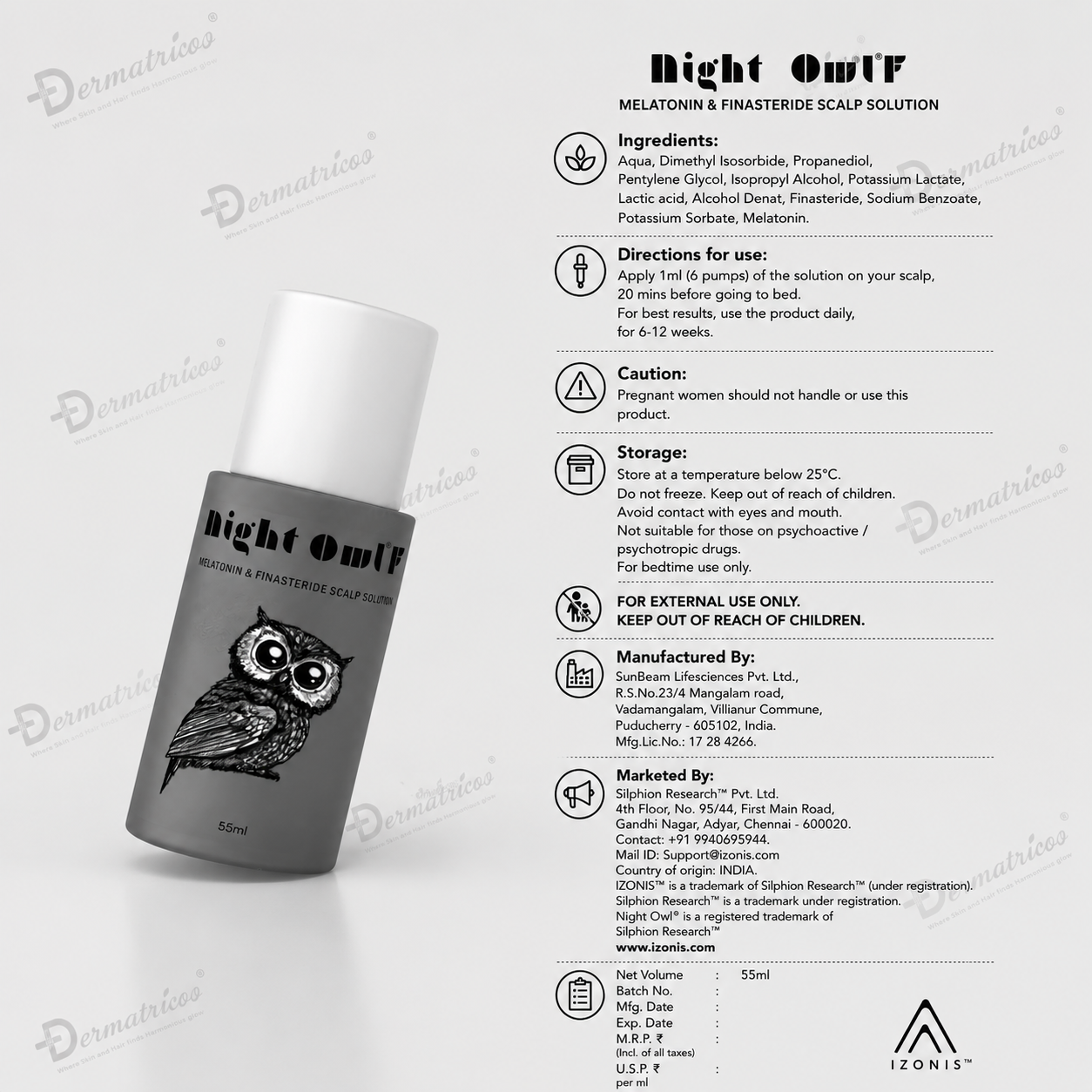 Izonis Night Owl® F Hair Serum