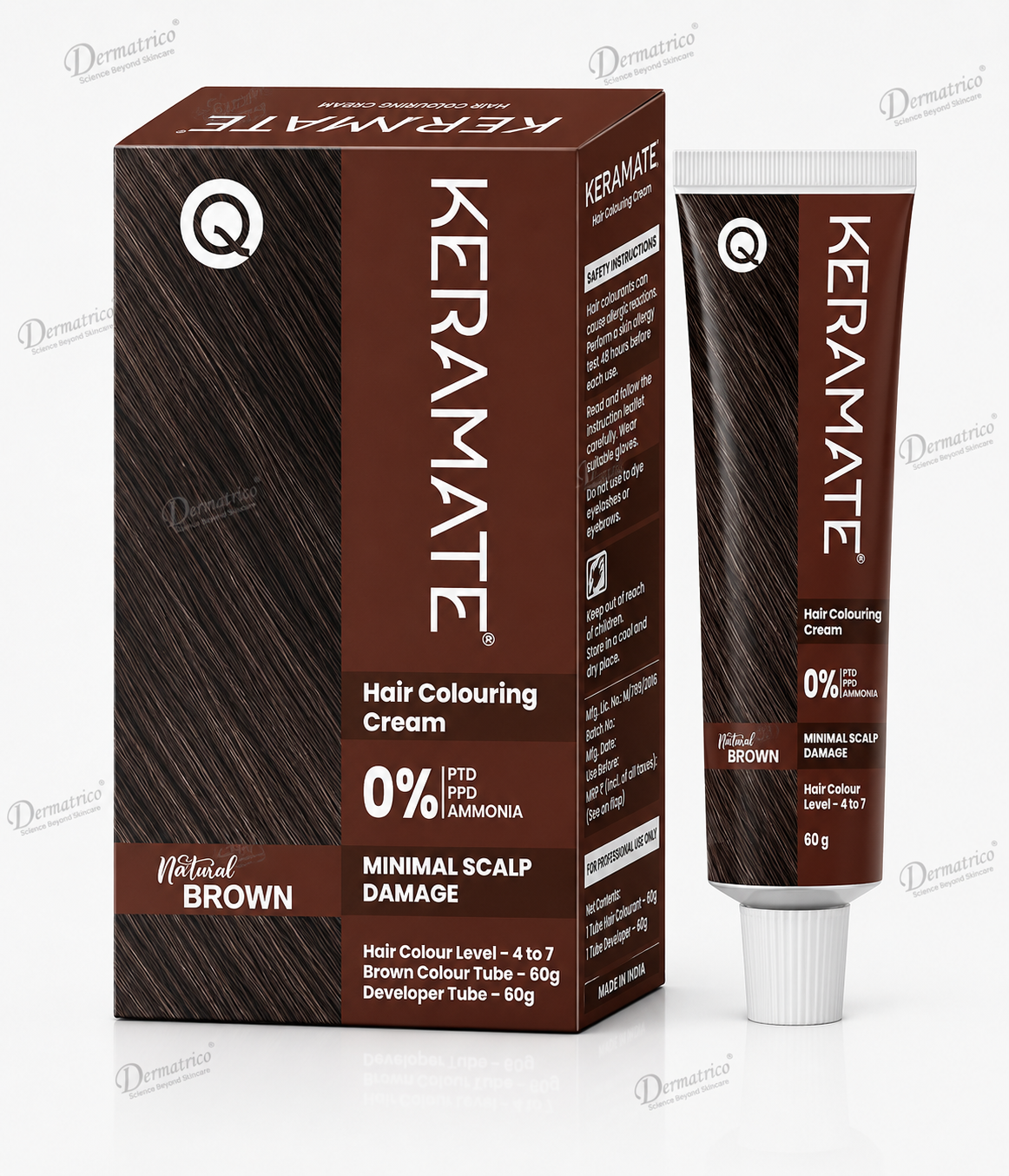 KeraMate Natural Brown Hair Colouring Cream