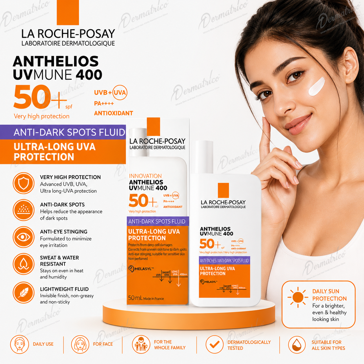 La Roche-Posay Anthelios UVMune 400 Anti-Dark Spots Fluid Sunscreen 50+ PA++++