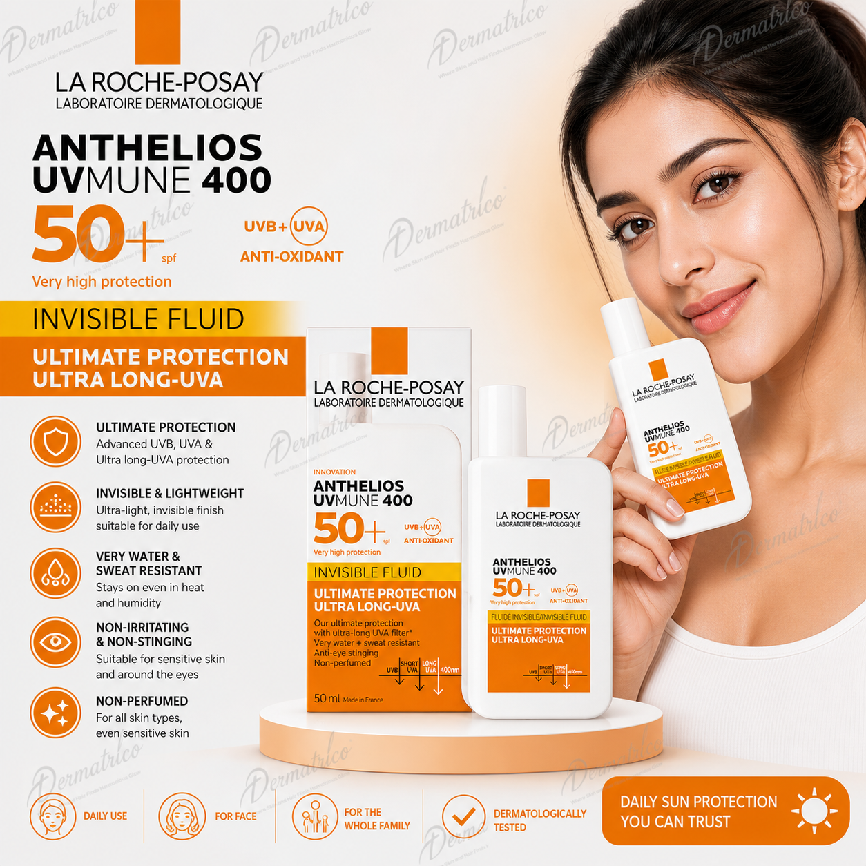 La Roche-Posay Anthelios UVMune 400 Invisible Fluid Sunscreen SPF 50+ PA++++