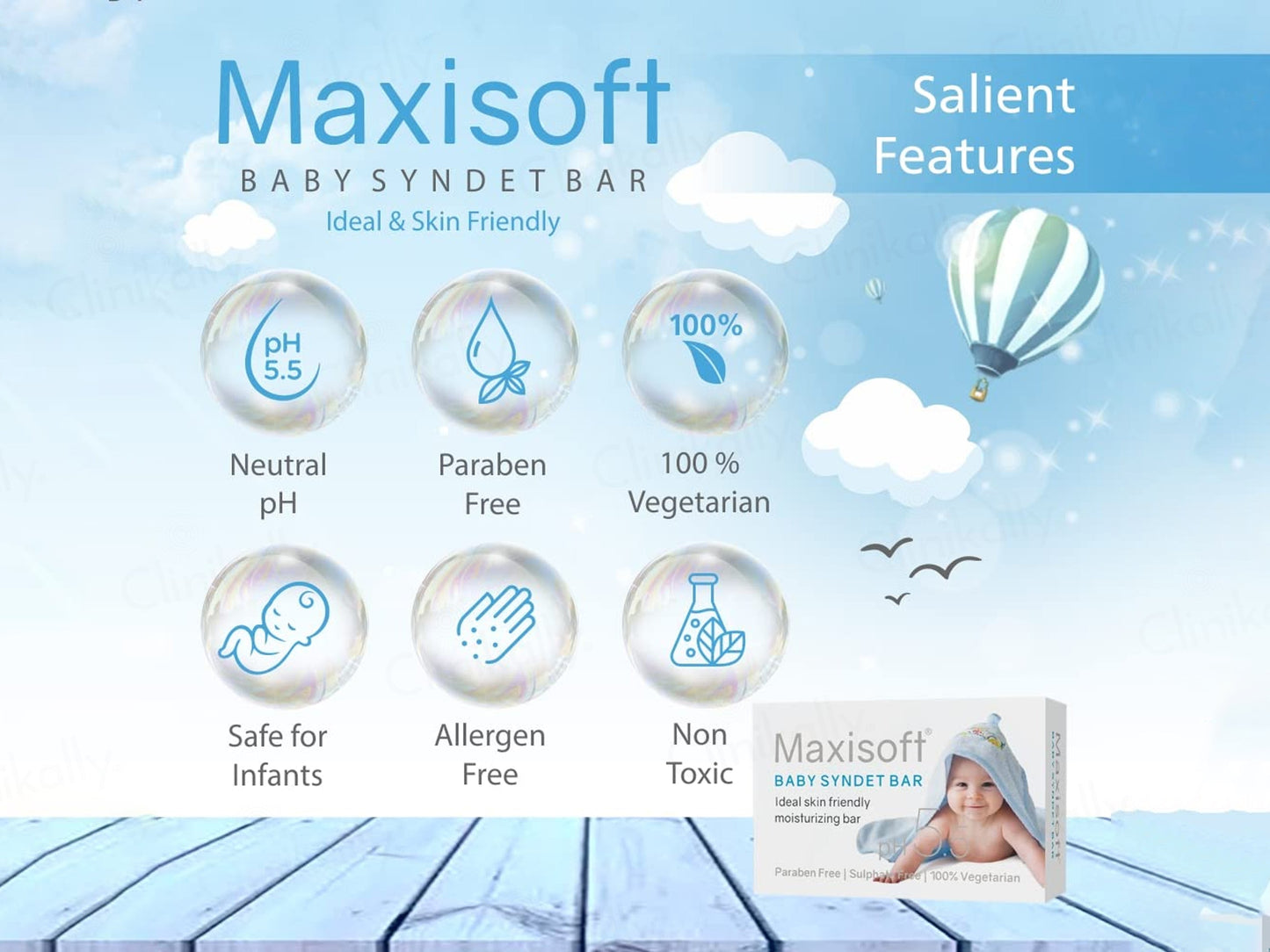Maxisoft pH 5.5 Baby Bathing Bar