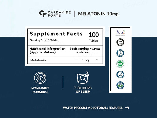 Carbamide Forte Melatonin 10mg Sleep Tablet