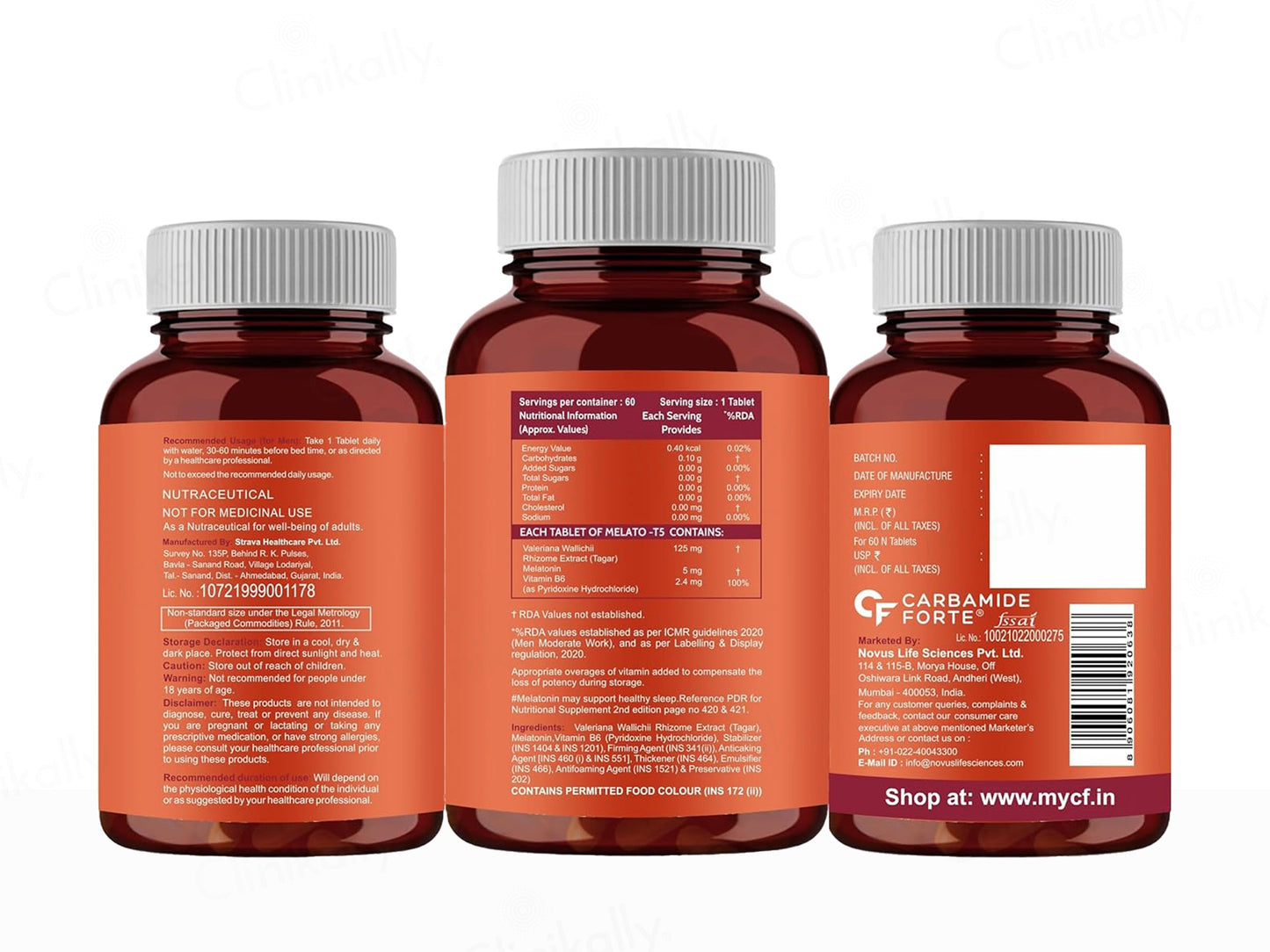 Carbamide Forte Melatonin 5mg + Tagar 125mg Sleep Tablet