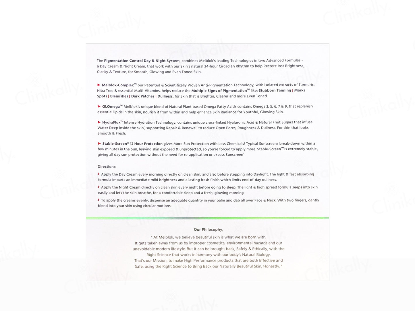 Melblok Pigmentation Control Day & Night System