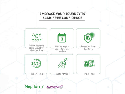Mepiform Self-Adherent Soft Silicone Dressing For Scar Care