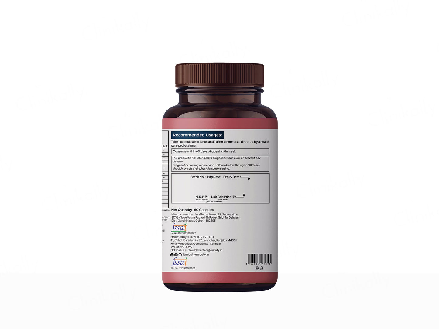 Miduty Anxiety + Anger + Mood + Calm Capsule