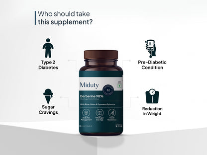 Miduty Berberine 98% Blood Sugar Control Formula Tablet