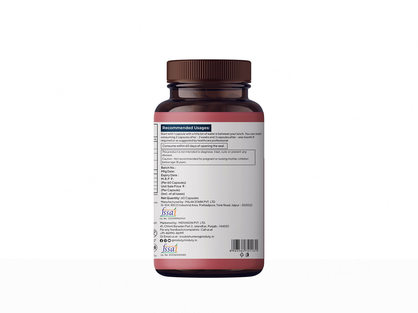 Miduty Betaine HCl + Pepsin Capsule