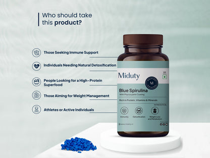Miduty Blue Spirulina With Phycocyanin Coating Tablet