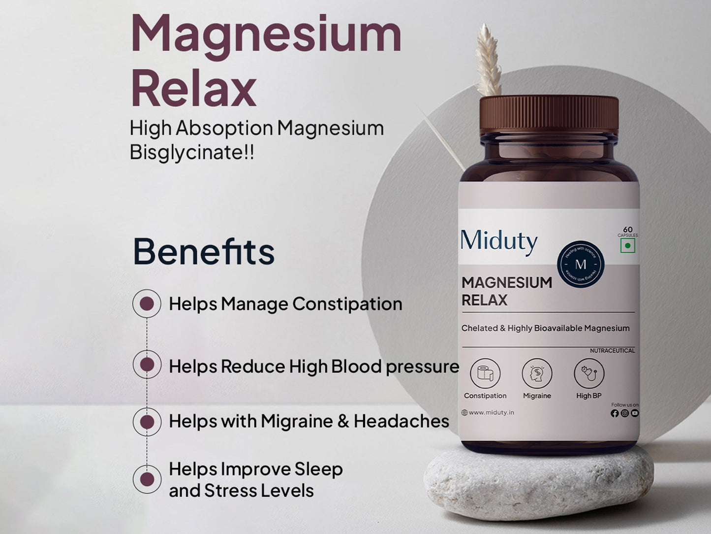 Miduty Chelated Magnesium Relax Capsule