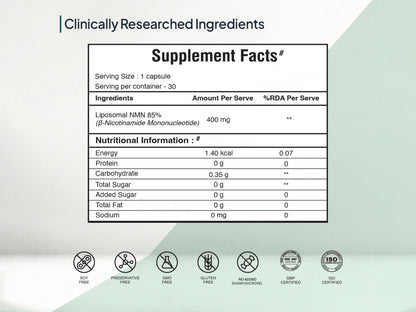 Miduty Liposomal Beta NMN 400mg Capsule