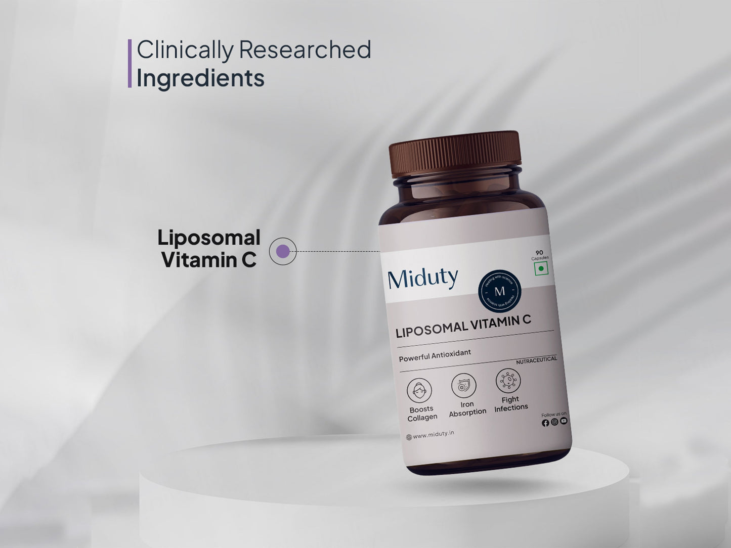 Miduty Liposomal Vitamin C Powerful Antioxidant Capsule