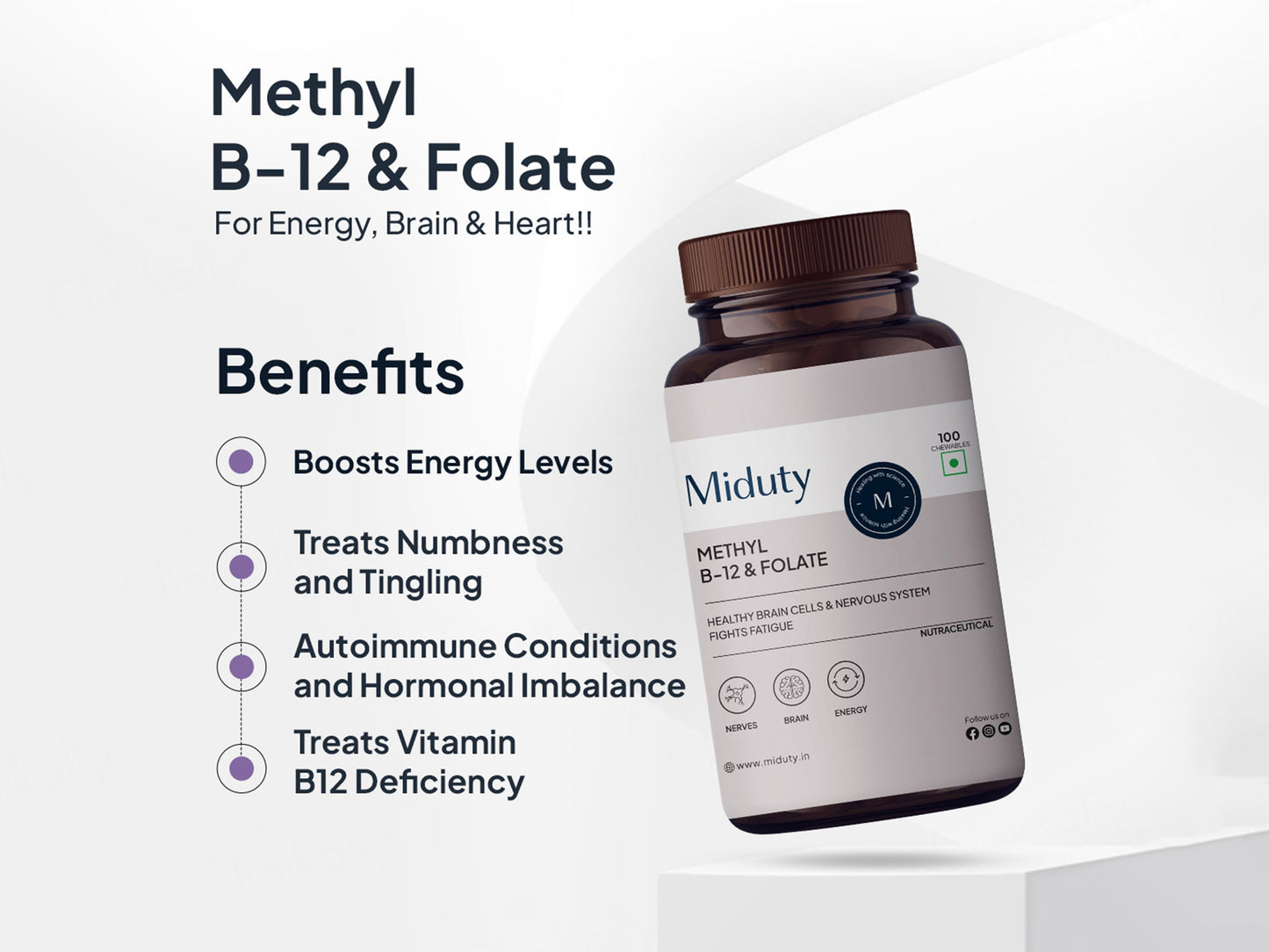 Miduty Methyl B-12 & Folate Tablet