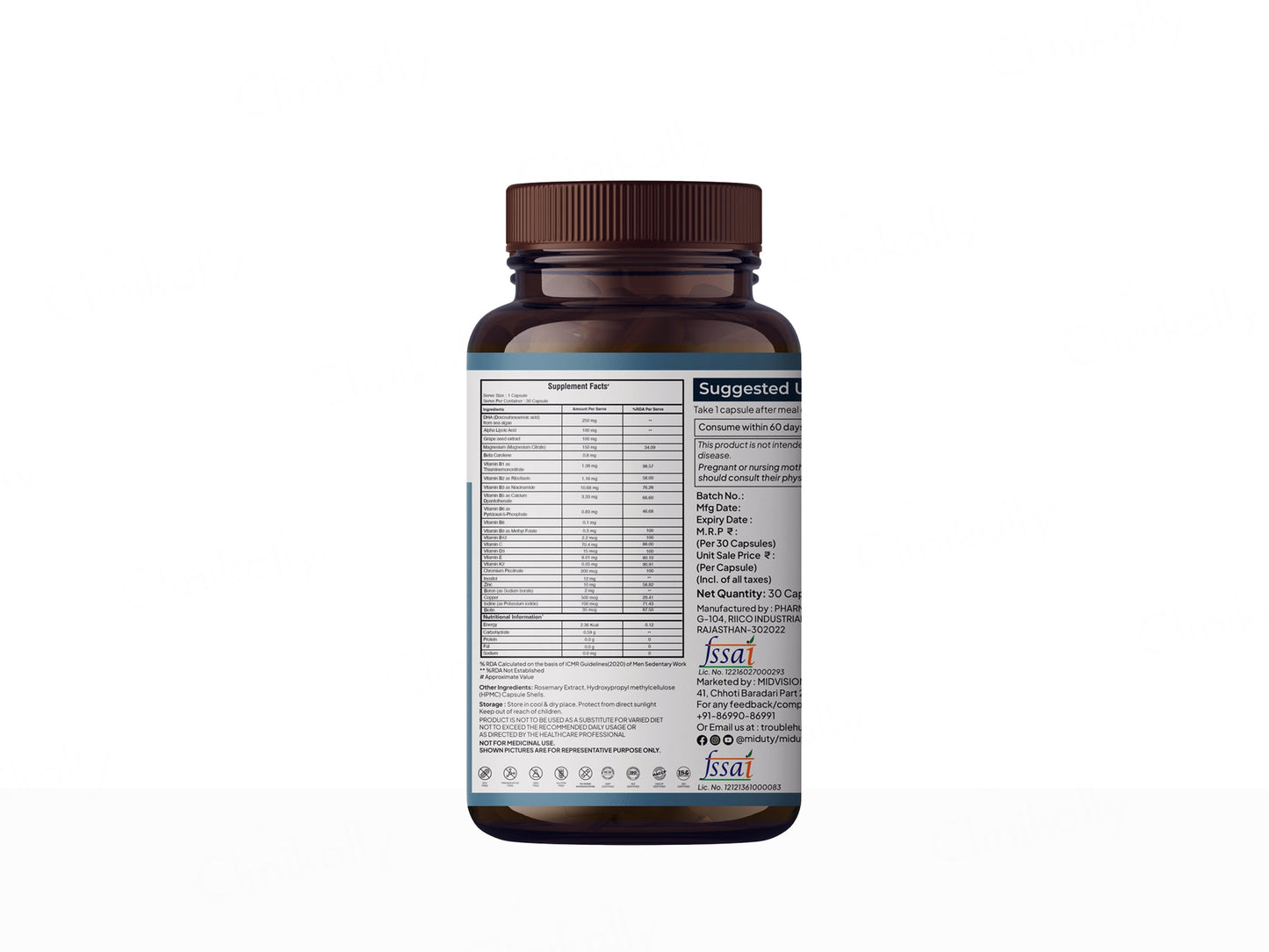 Miduty Multivitamin One Per Day With Veg Omega-3 & Antioxidants Capsule