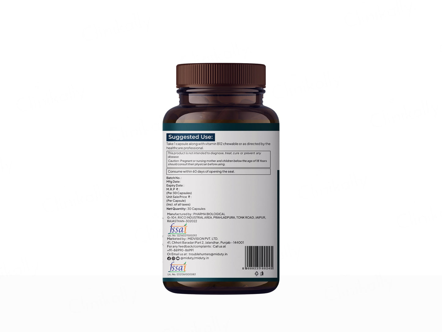 Miduty Nerve Pain Relief 40X Powerful Alpha Lipoic Acid Capsule