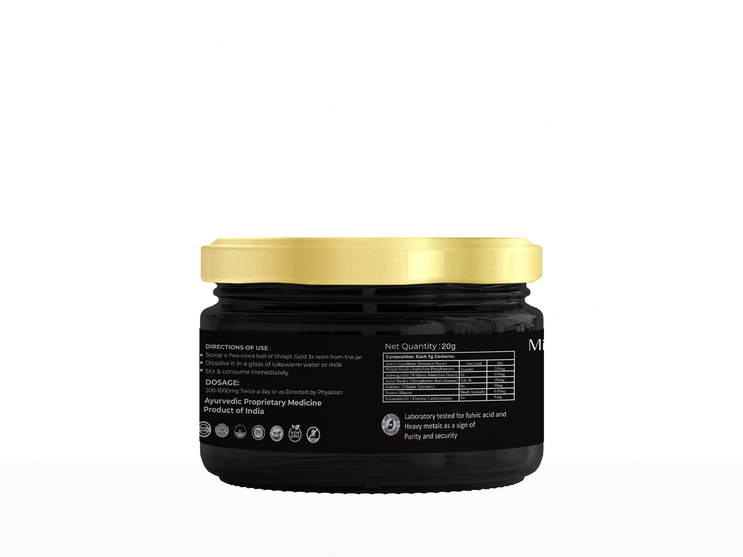 Miduty Shilajit Gold 3x Resin With Ashwagandha And Gold