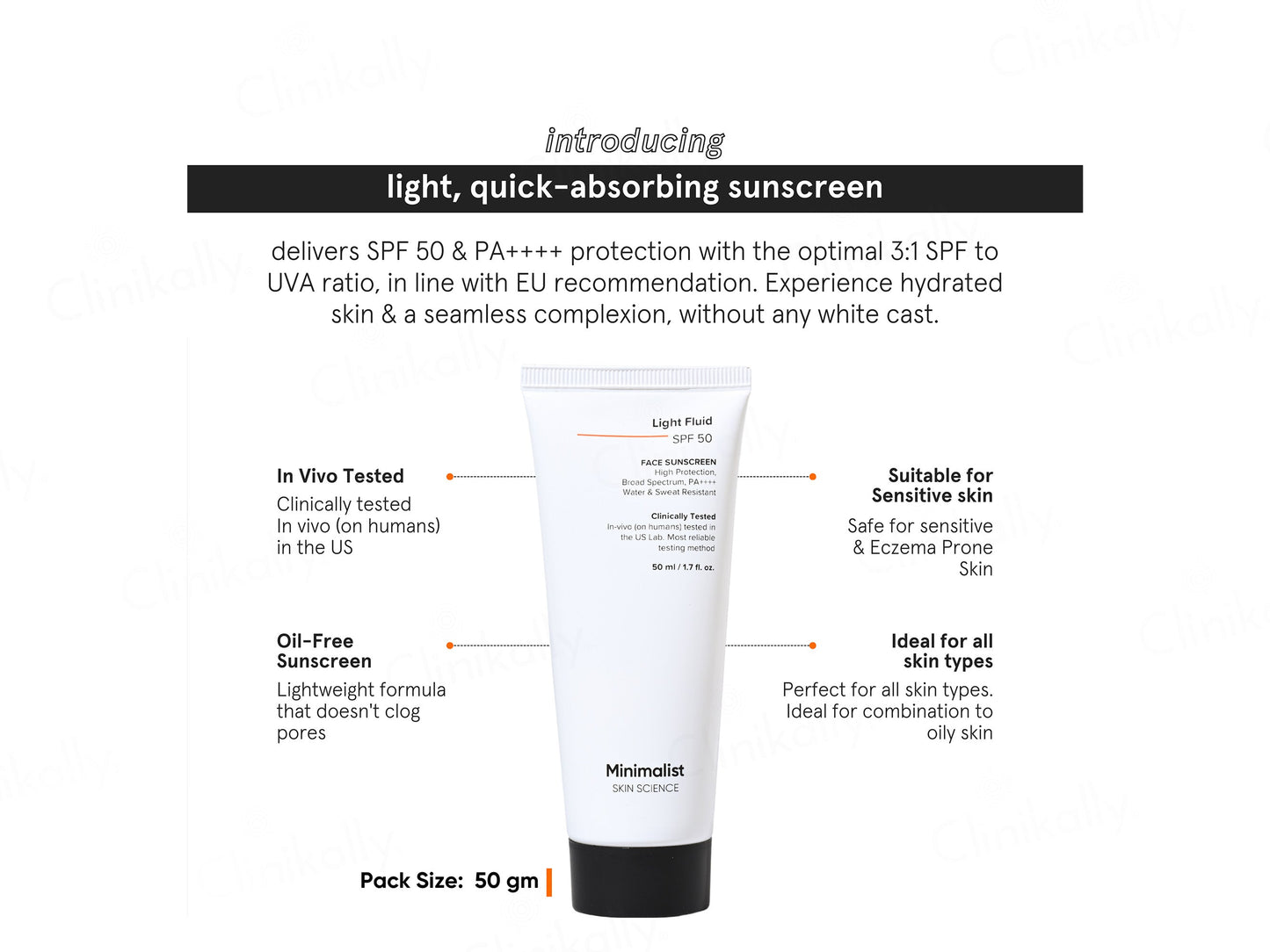 Minimalist Light Fluid Face Sunscreen SPF 50 PA++++
