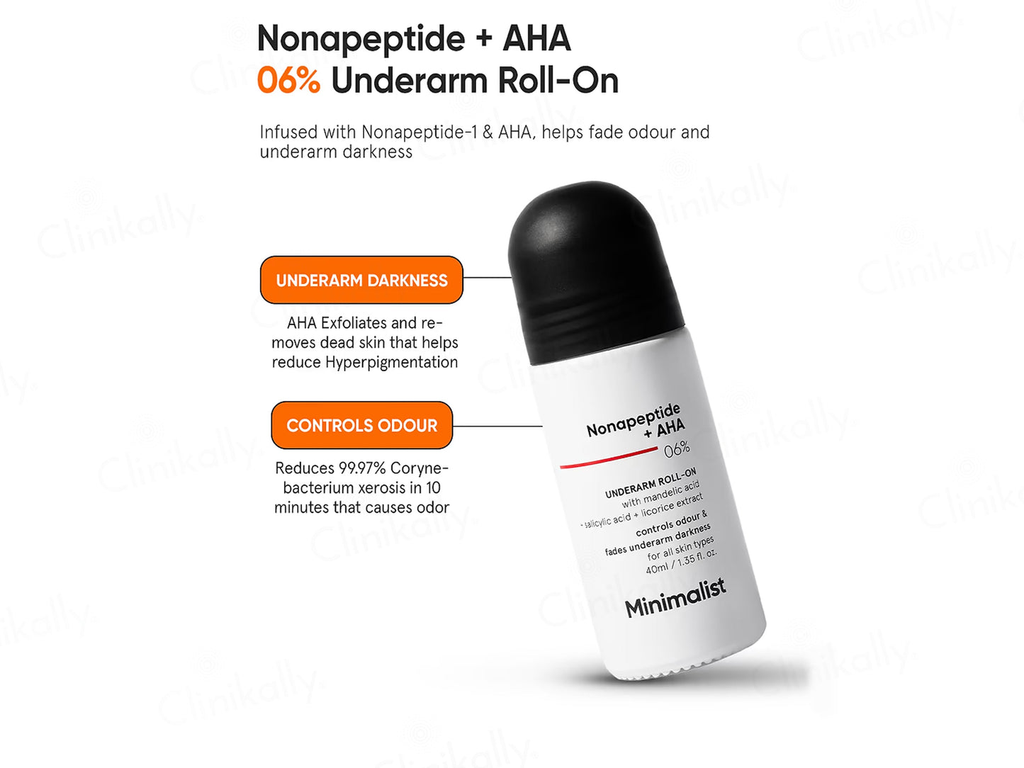 Minimalist Nonapeptide + AHA 6% Underarm Roll-On