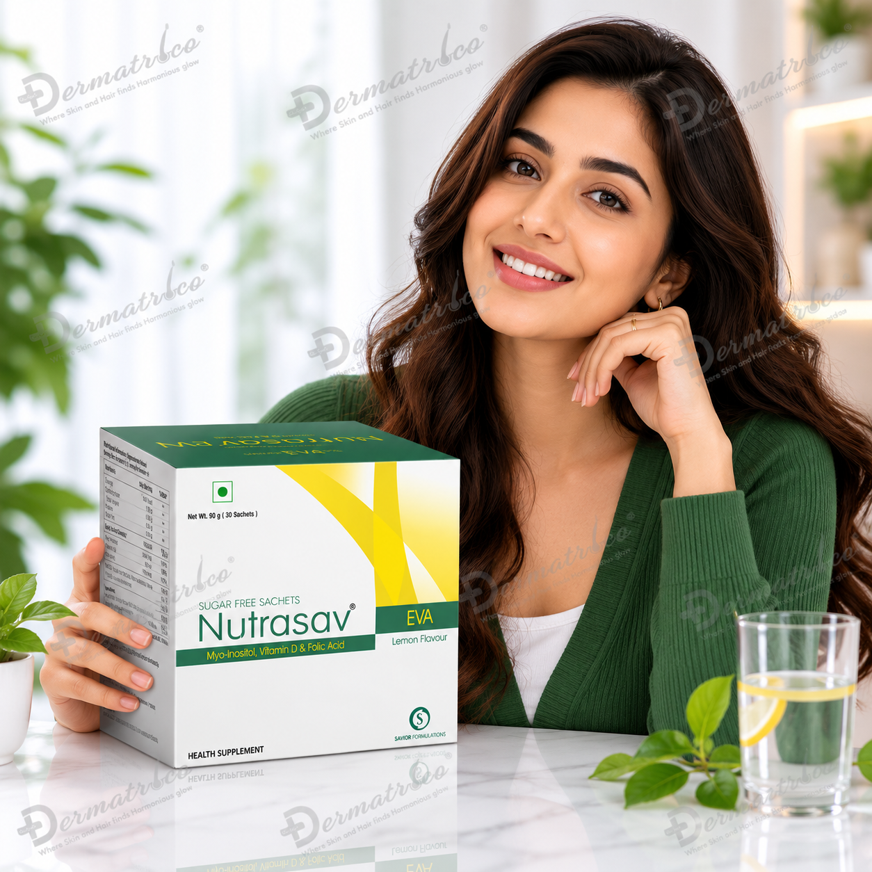 Nutrasav Eva Sugar Free Sachets Lemon Flavour