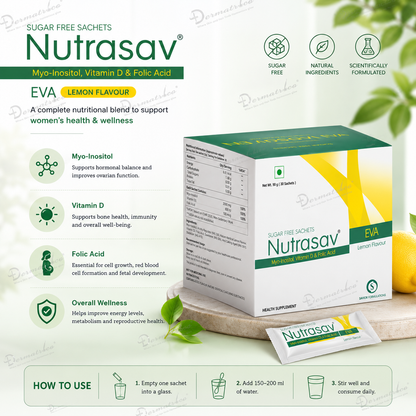 Nutrasav Eva Sugar Free Sachets Lemon Flavour