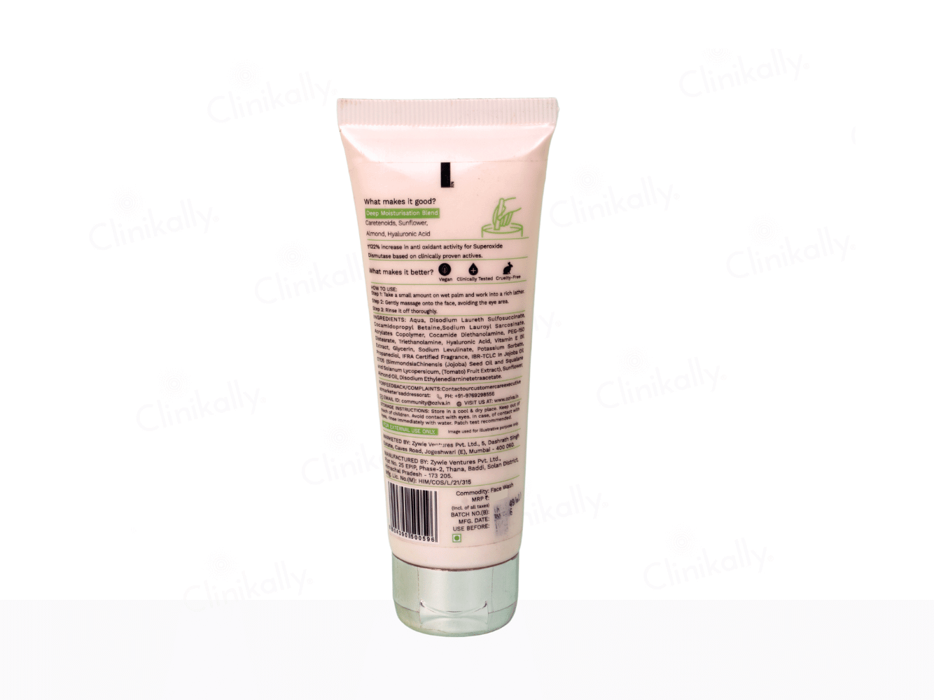 OZiva Bioactive Vitamin E122 Gel Face Wash