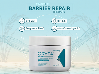 Oryza Skin Moisturiser Cream for Combination and Dry Skin