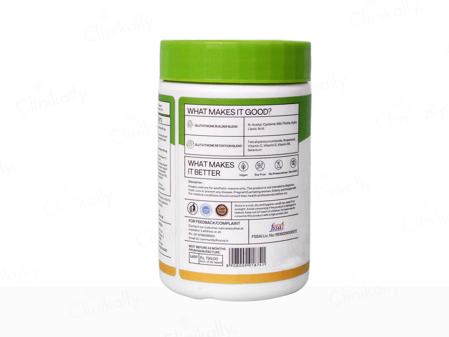 OZiva Glutathione Builder Skin Brightening & Anti-Ageing Capsule