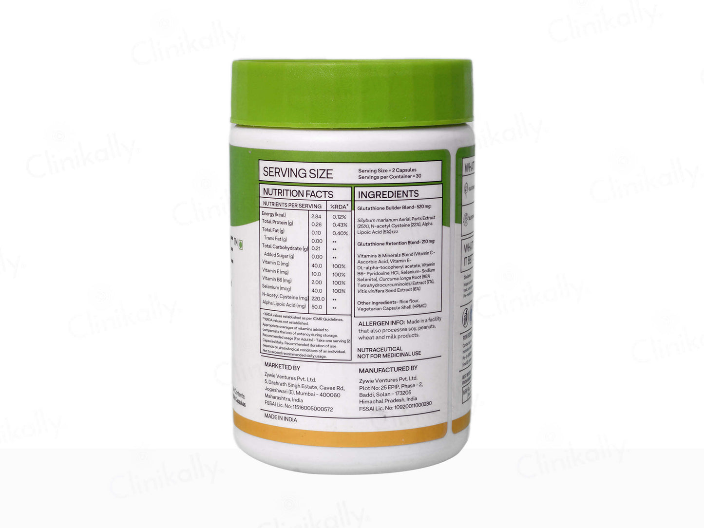 OZiva Glutathione Builder Skin Brightening & Anti-Ageing Capsule
