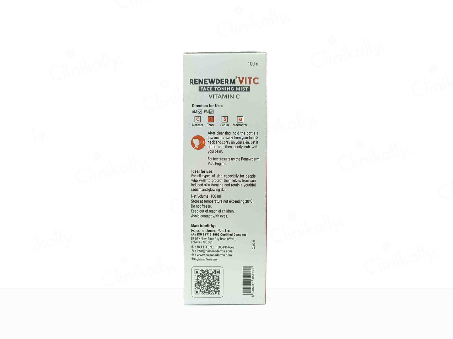 Palsons Renewderm Vit C Face Toning Mist