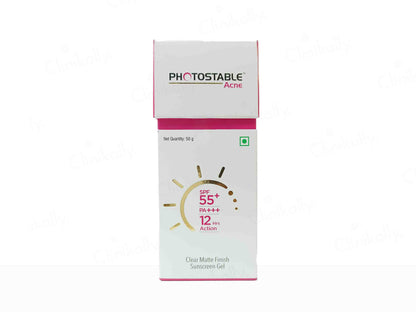 Photostable Acne Sunscreen Gel SPF 55+ PA+++