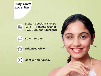 Pilgrim 2% Niacinamide Glow Sunscreen SPF 50 PA+++