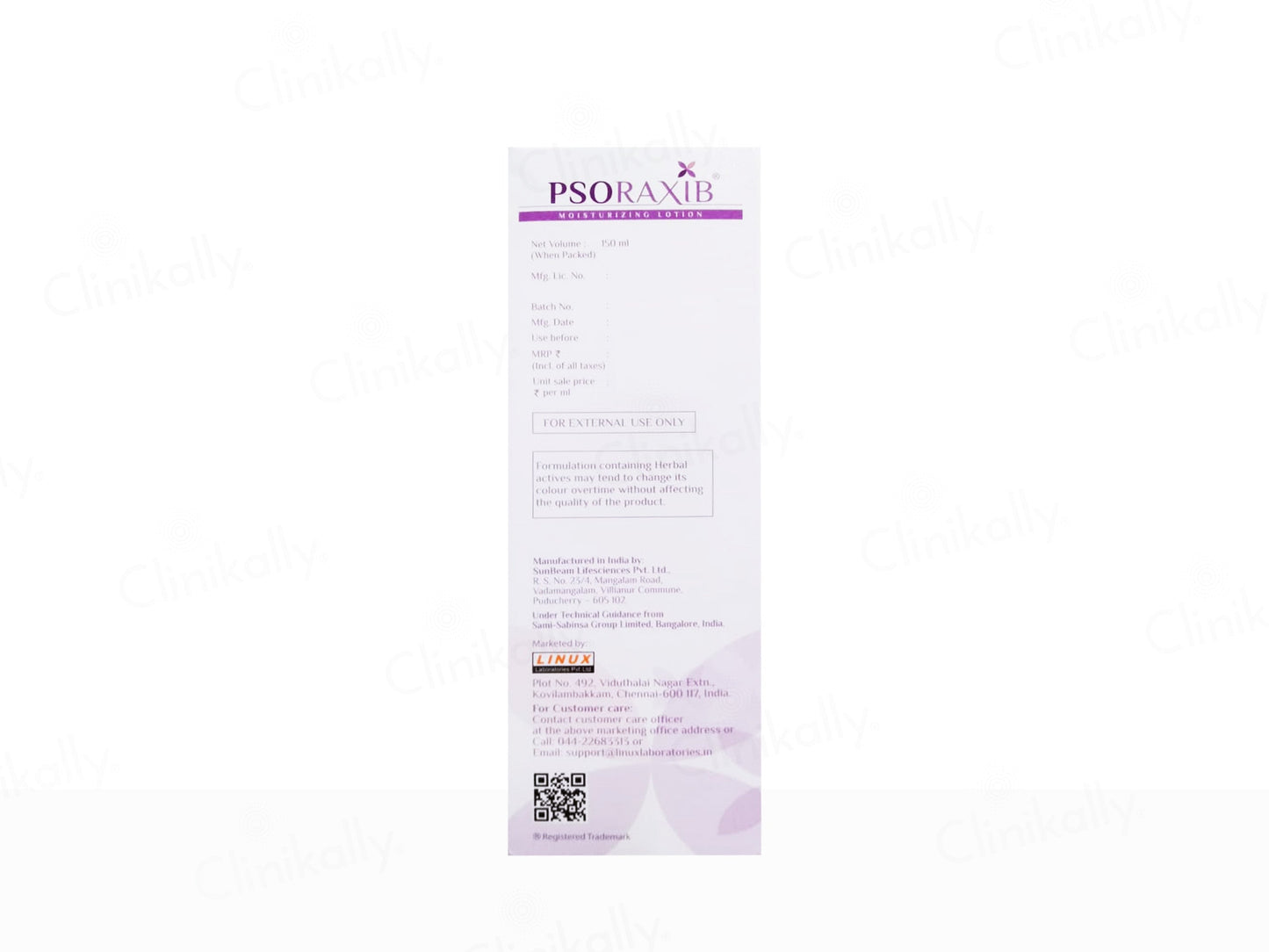 Psoraxib Moisturizing Lotion