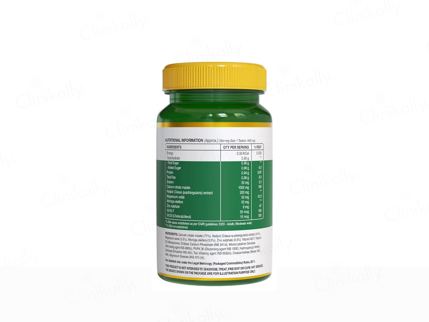 Pure Nutrition Calcium, Magnesium + Zinc With Vitamin D3 & K2 Veg Tablet