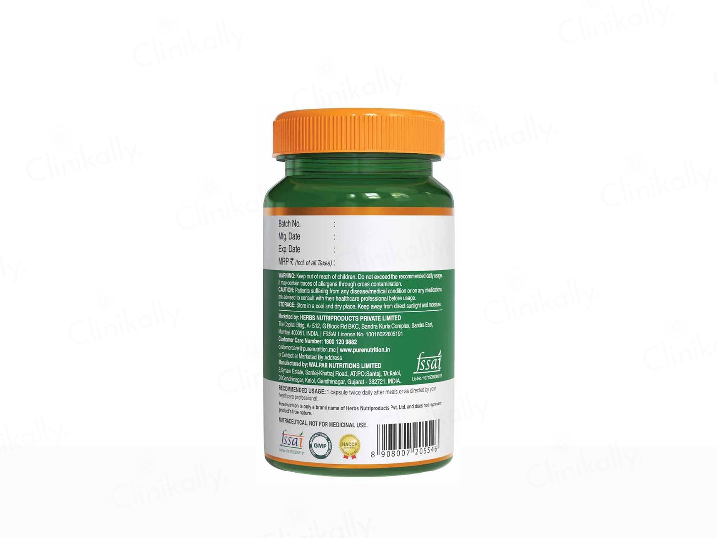 Pure Nutrition Cranberry & Amla Extract With Herbs & Probiotics Veg Capsule