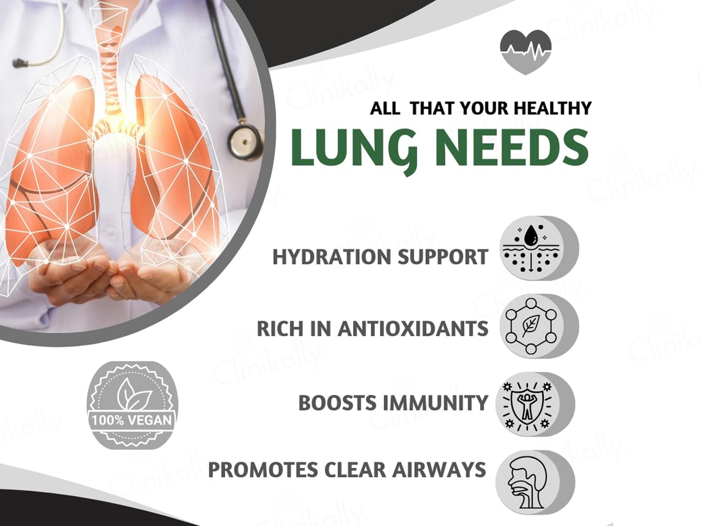 Pure Nutrition Lung Detox With Vitamin C & Grape Seed Extract Veg Capsule