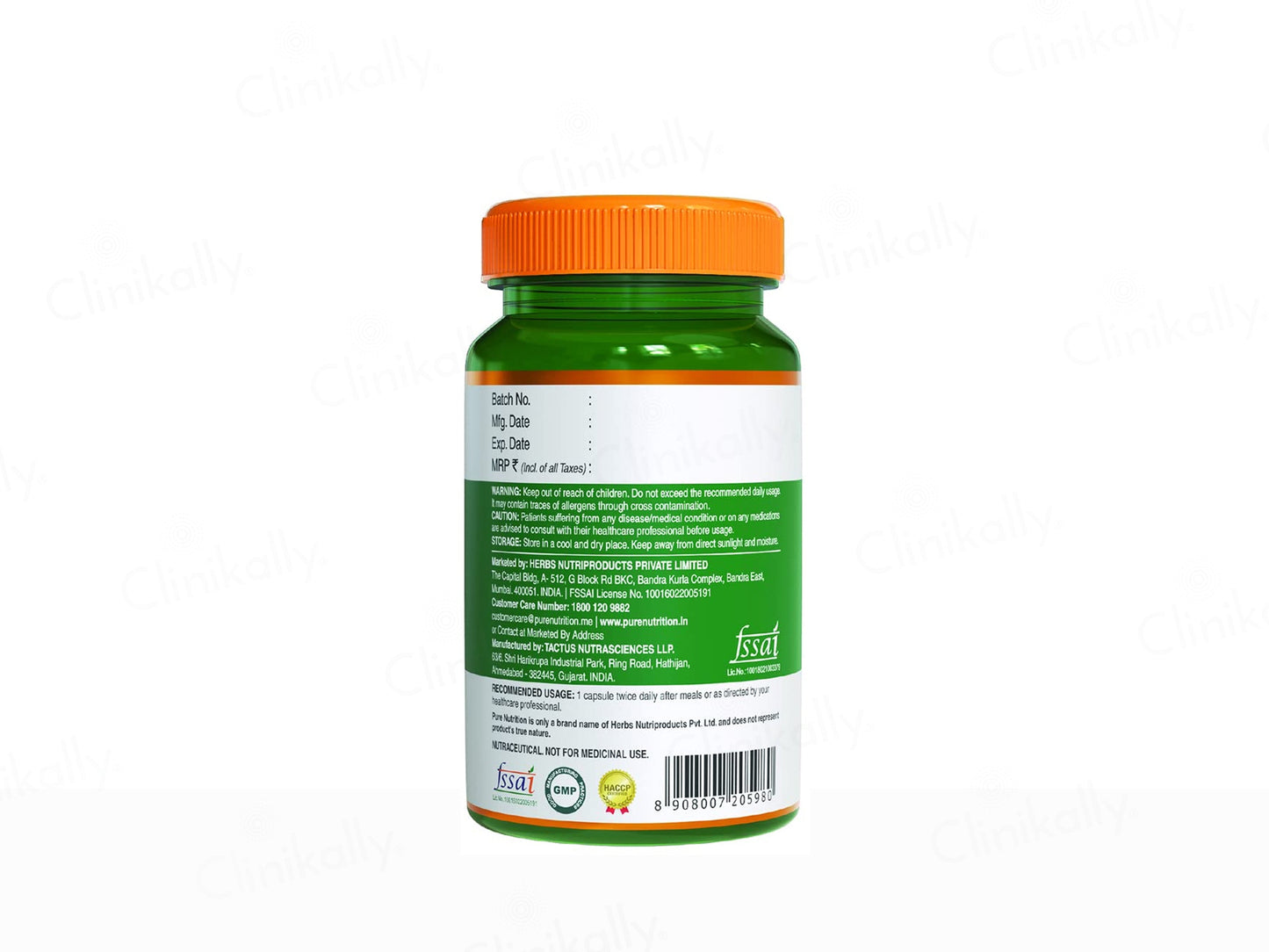 Pure Nutrition Lung Detox With Vitamin C & Grape Seed Extract Veg Capsule