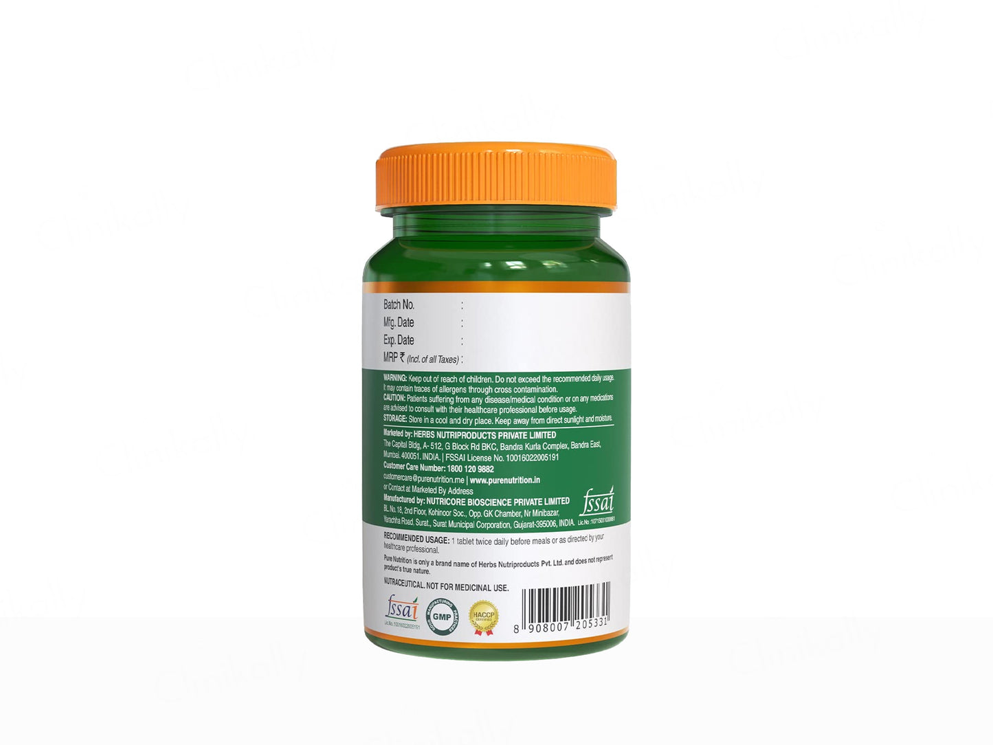 Pure Nutrition Milk Thistle Liver Detox With 80% Silymarin Flavonoids Veg Tablet