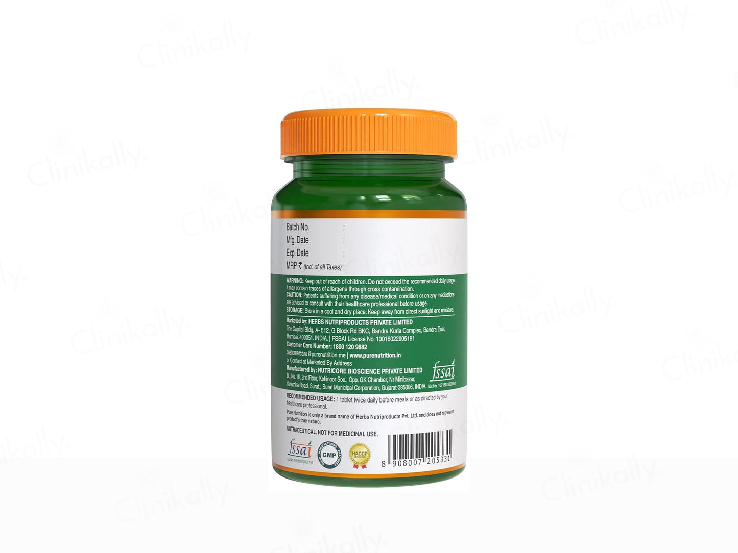 Pure Nutrition Milk Thistle Liver Detox With 80% Silymarin Flavonoids Veg Tablet