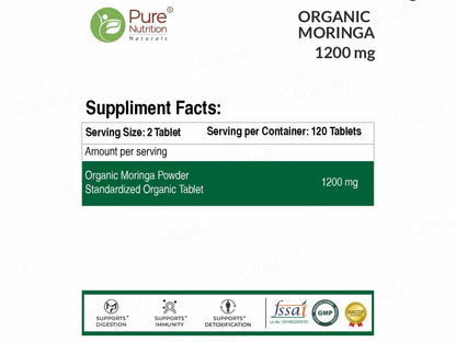 Pure Nutrition Organic Moringa Veg Tablet