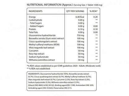 Pure Nutrition Vegan Glucosamine With MSM Veg Tablet