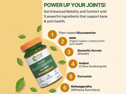 Pure Nutrition Vegan Glucosamine With MSM Veg Tablet