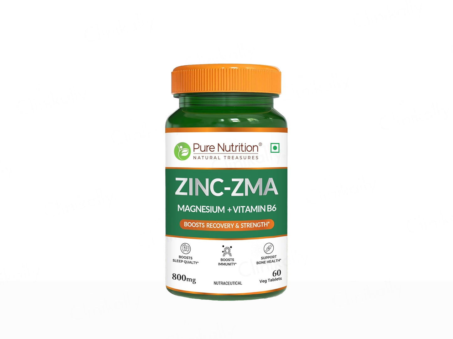 Pure Nutrition Zinc-ZMA, Magnesium + Vitamin B6 Veg Tablet