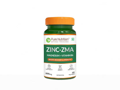 Pure Nutrition Zinc-ZMA, Magnesium + Vitamin B6 Veg Tablet