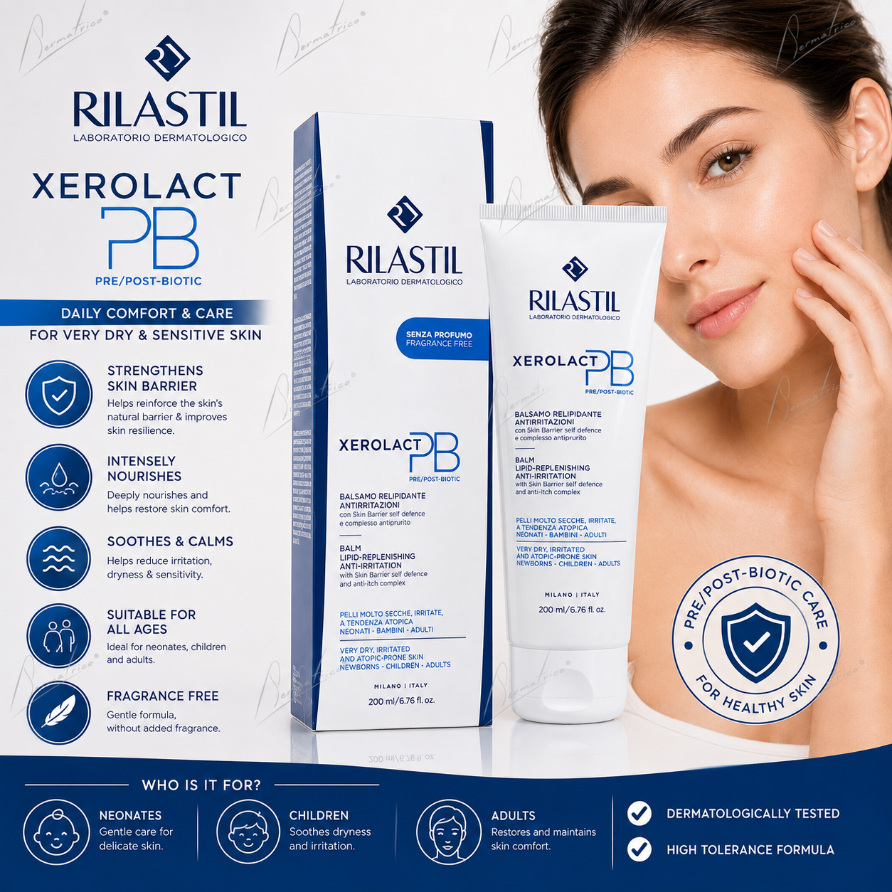 RILASTIL XEROLACT Post-Biotic Balm