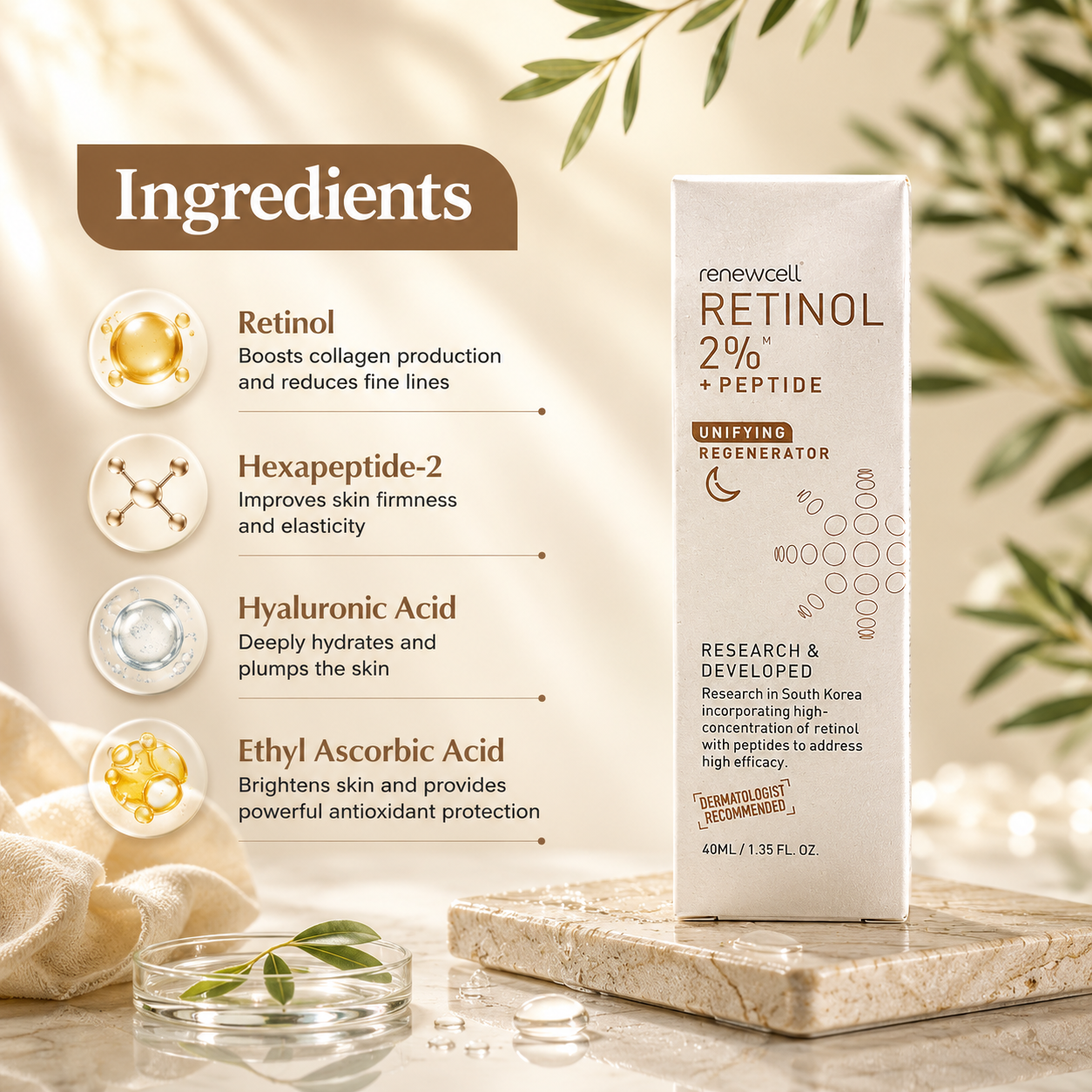 Renewcell Retinol 2% + Argireline Serum