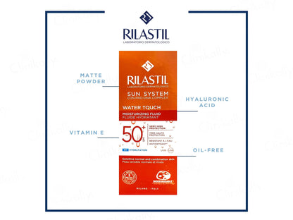 Rilastil Sun System Water Touch Moisturizing Fluid Sunscreen SPF 50+