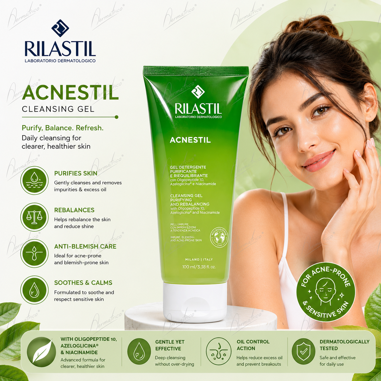 Rilastil Acnestil Purifying Cleansing Gel