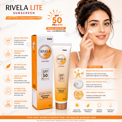 Rivela Lite Sunscreen SPF 50 PA++++