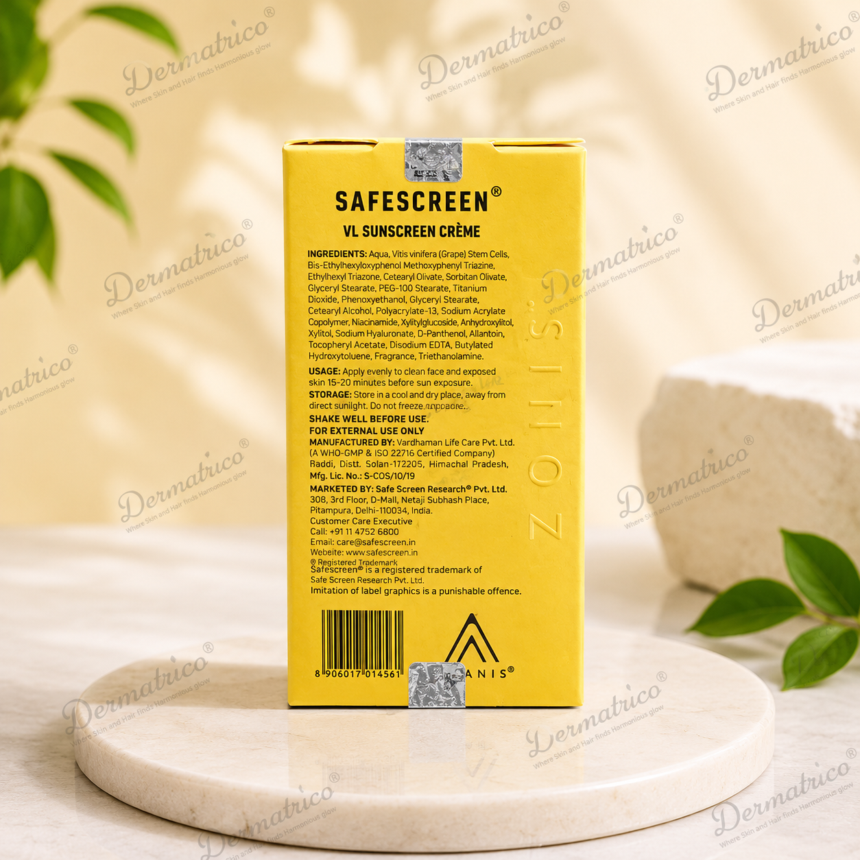 Safescreen VL Sunscreen cream